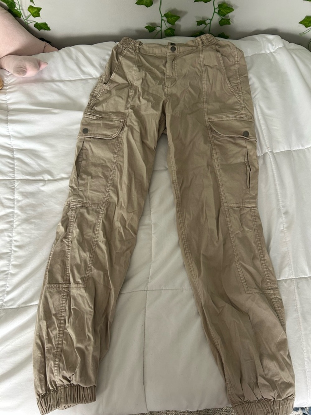 Garage Tan Cargo Ankle Pants